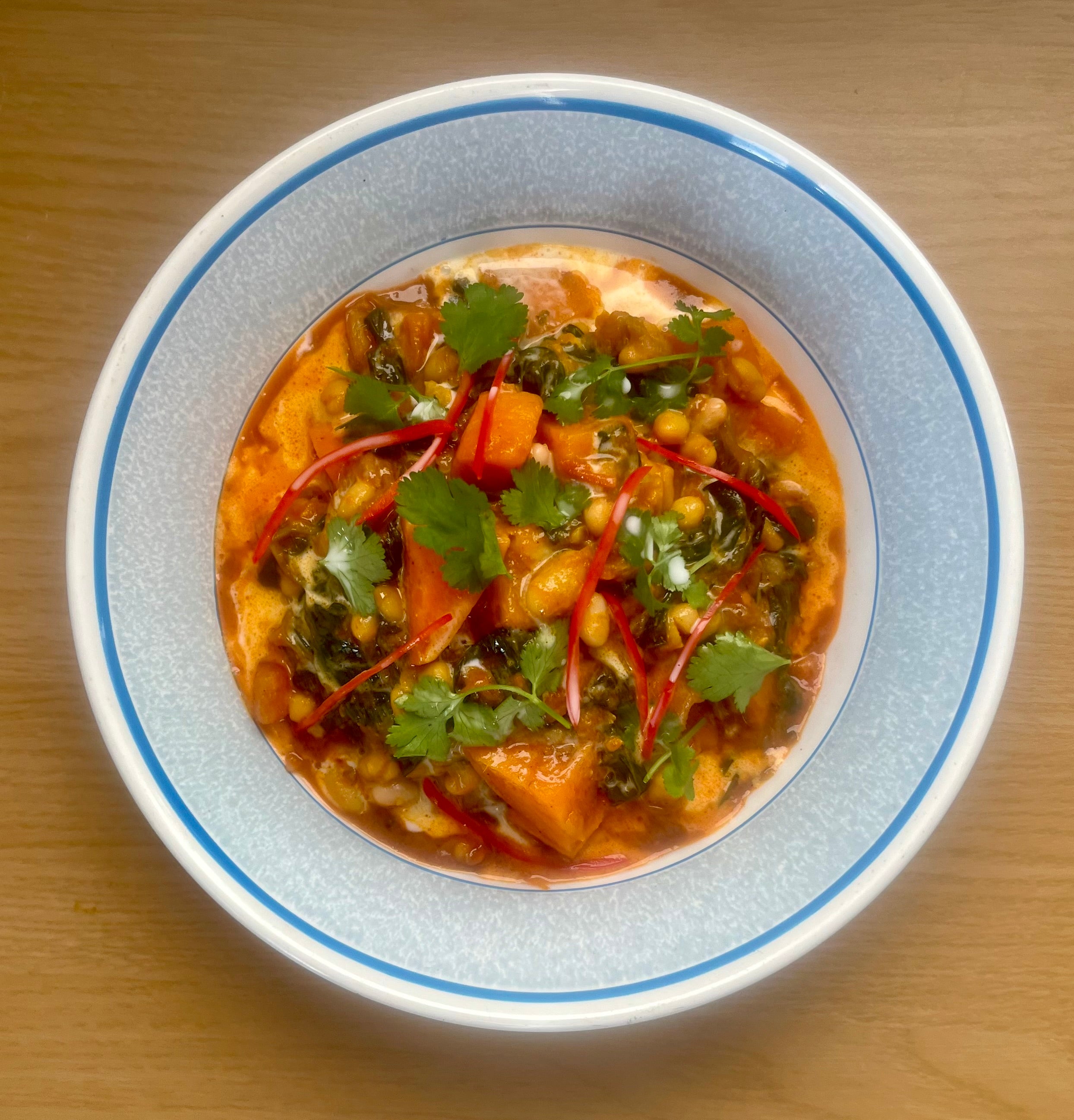 Sweet Potato, Spinach and White Bean Curry (GF)(VE)